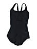 Speedo Solid Black One Piece Swimsuit Size 6L - photo 2