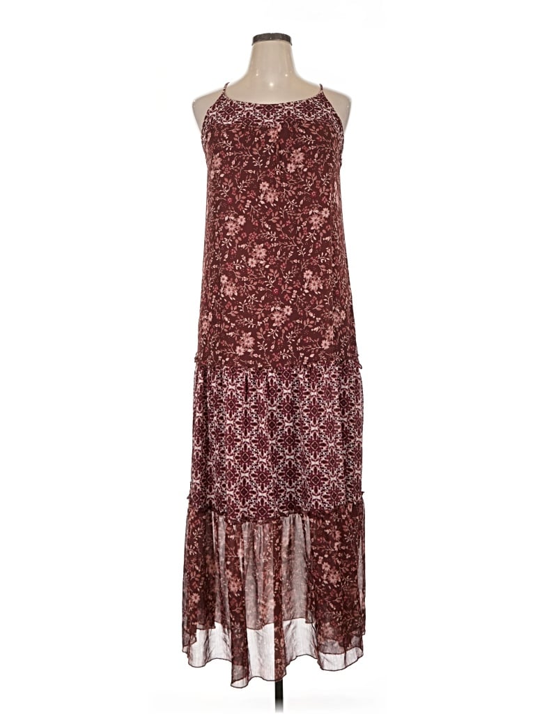 Pre-owned Knox Rose Casual Dress In Burgundy