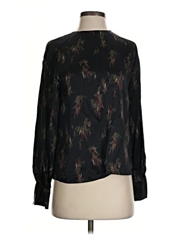 Vince. Long Sleeve Silk Top (view 1)