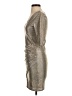 Alice + Olivia 100% Polyester Metallic Silver Cocktail Dress Size 4 - photo 5
