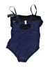 Summer Mae Solid Blue One Piece Swimsuit Size S - photo 2