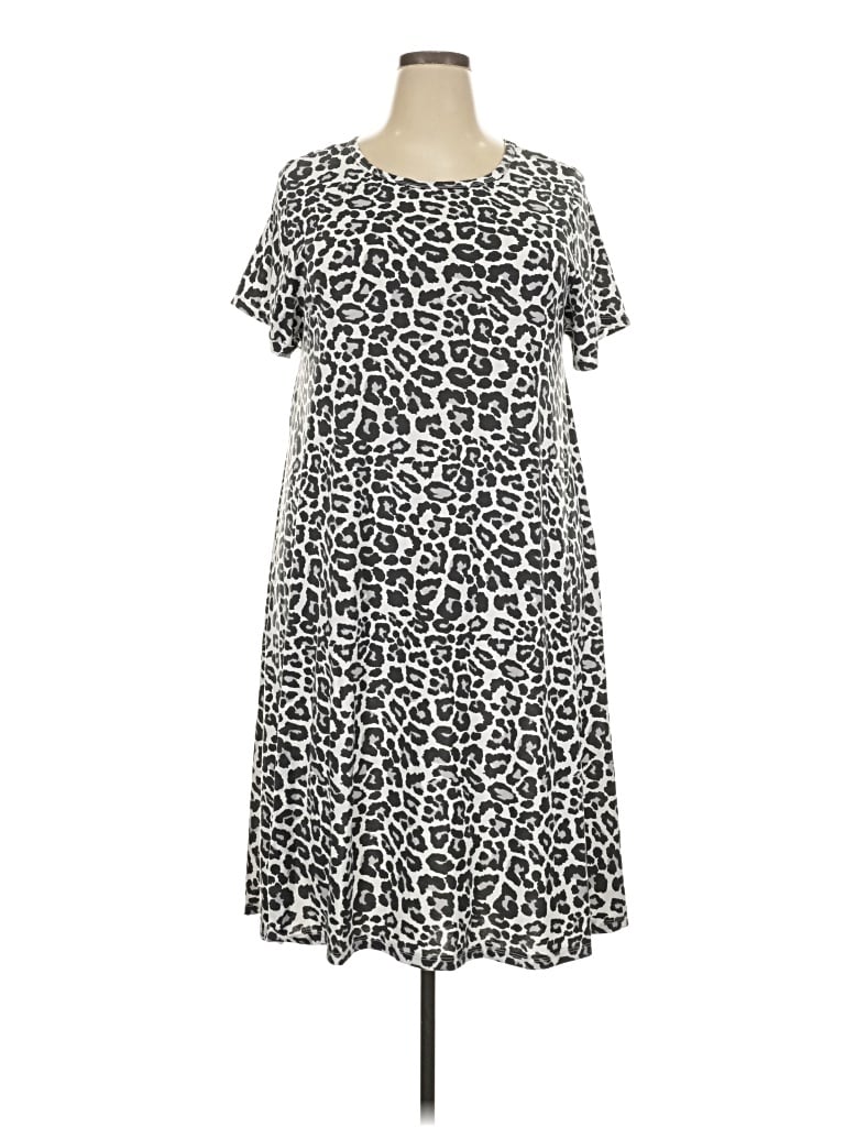 Pre-owned Lularoe Casual Dress In Gray
