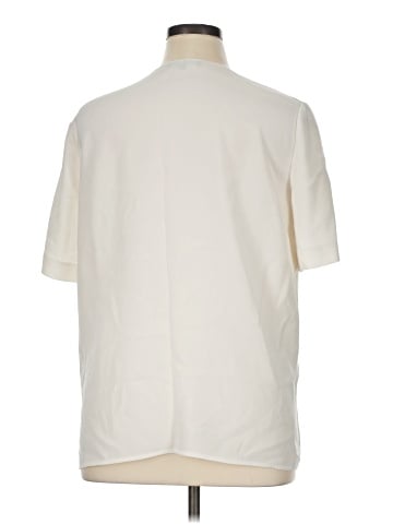 Lafayette 148 New York Short Sleeve Blouse (view 2)