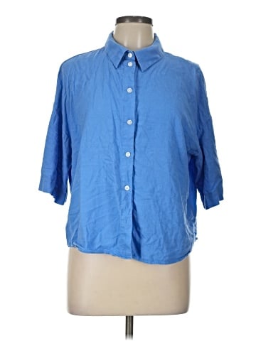 H&M 3/4 Sleeve Button-Down Shirt (view 1)