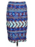 Lularoe Print Blue Casual Skirt Size L - photo 1