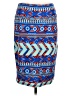 Lularoe Print Blue Casual Skirt Size L - photo 2