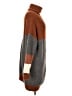 Doe & Rae Color Block Brown Turtleneck Sweater Size L - photo 4