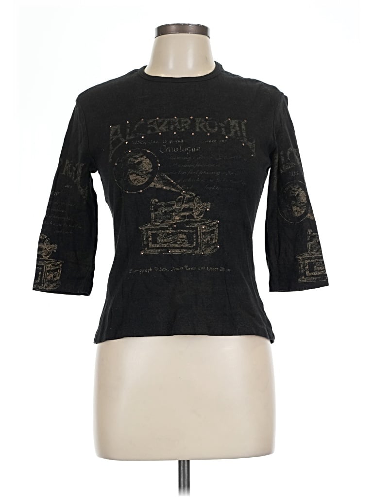 Pre-owned Lapis 3/4 Sleeve T-shirt In Black