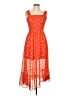 Maurices 100% Polyester Stars Orange Cocktail Dress Size L - photo 1