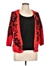 Cathy Daniels 100% Acrylic Red Cardigan Size L - photo 1