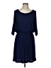 Gilli Solid Blue Casual Dress Size L - photo 1