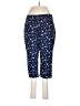 St. John's Bay Print Blue Casual Pants Size 8 - photo 1