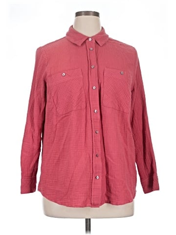 1.State 3/4 Sleeve Button-Down Shirt (view 1)