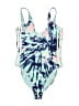 Adidas Tie-dye Blue One Piece Swimsuit Size S - photo 1
