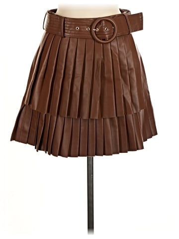 Zara Faux Leather Skirt (view 1)