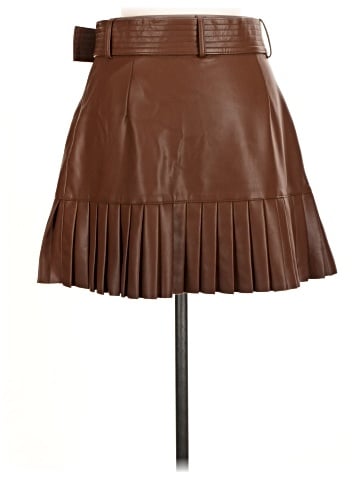 Zara Faux Leather Skirt (view 2)