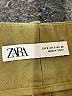 Zara Solid Green Khaki Shorts Size S - photo 3