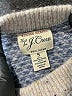 J.Crew Chevron-herringbone Blue Wool Sweater Size S - photo 7