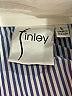 Finley Stripes Blue Long Sleeve Blouse Size L - photo 7