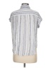 Cloth & Stone 100% Rayon Stripes Silver Short Sleeve Blouse Size M - photo 2