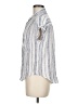 Cloth & Stone 100% Rayon Stripes Silver Short Sleeve Blouse Size M - photo 5