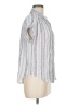 Cloth & Stone 100% Rayon Stripes Silver Short Sleeve Blouse Size M - photo 4