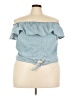 No Boundaries 100% Cotton Blue Sleeveless Blouse Size 3X - photo 1