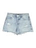 Express 100% Cotton Blue Denim Shorts Size 6 - photo 1