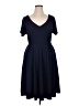Eva Rose Chevron-herringbone Blue Casual Dress Size 1X (estimated) - photo 1