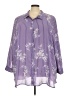 Catherines 100% Polyester Purple 3/4 Sleeve Blouse Size 4X - photo 1