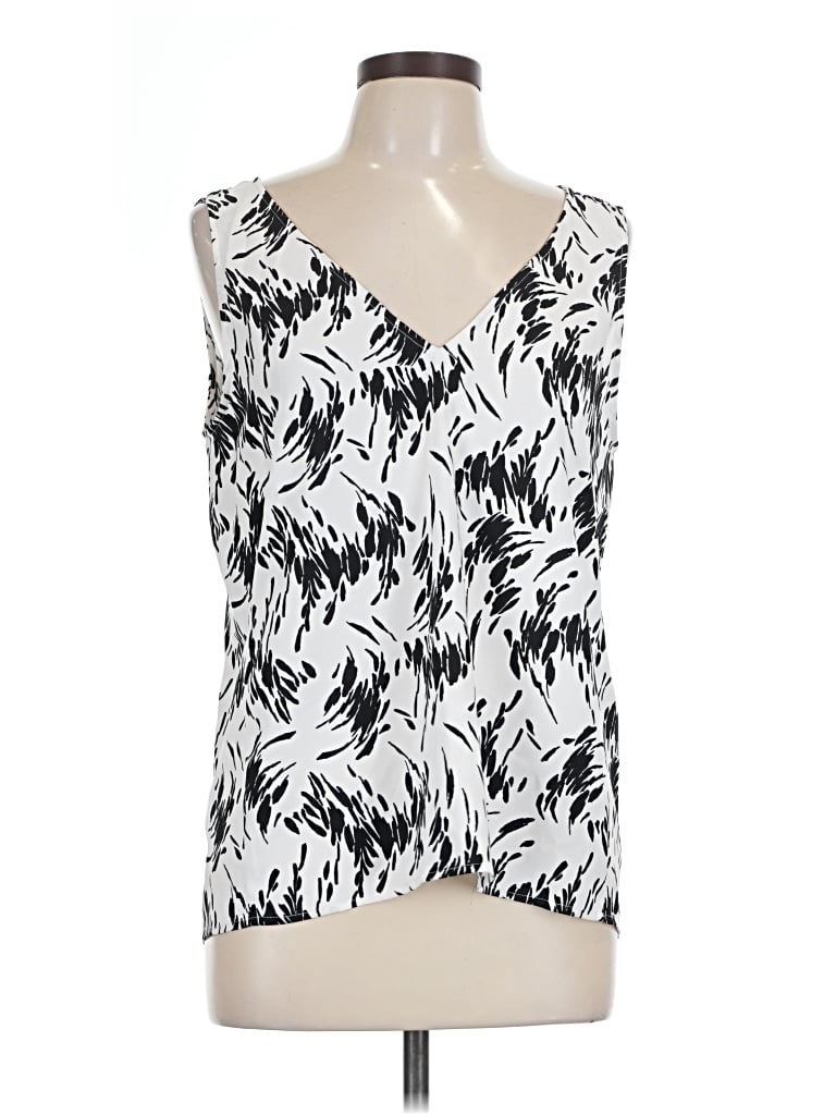 Pre-owned Nordstrom Sleeveless Blouse In White