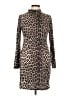 ASOS Animal Print Brown Cocktail Dress Size 12 - photo 1