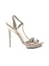 Charles Jourdan Metallic Ivory Sandals Size 7 1/2 - photo 1
