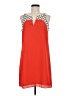 THML 100% Polyester Color Block Orange Casual Dress Size M - photo 1