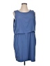 Eddie Bauer Solid Blue Casual Dress Size XL - photo 1