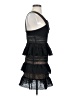 Self-Portrait 100% Polyester Black Cocktail Dress Size 2 - photo 4
