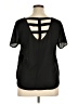 Lily White 100% Polyester Black Short Sleeve Blouse Size XL - photo 2