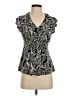 Worthington Black Short Sleeve Blouse Size S (petite) - photo 1