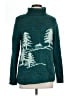 Coldwater Creek Print Teal Turtleneck Sweater Size L - photo 1
