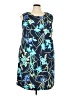 White Stag 100% Polyester Print Blue Cocktail Dress Size 22 - 24 - photo 1