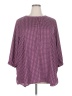 Woman Within 100% Polyester Purple 3/4 Sleeve Blouse Size 22 (1X) - photo 1