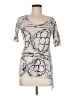 Hache Floral Silver Short Sleeve T-Shirt Size EU (IT) 42 / US 6 - photo 1