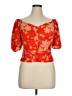 Sienna Sky 100% Polyester Orange Short Sleeve Blouse Size XL - photo 1
