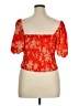 Sienna Sky 100% Polyester Orange Short Sleeve Blouse Size XL - photo 2