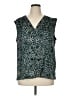 Worthington 100% Polyester Green Sleeveless Blouse Size XL - photo 1