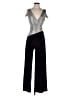 Lauren by Ralph Lauren Metallic Silver Jumpsuit Size 4 - photo 1