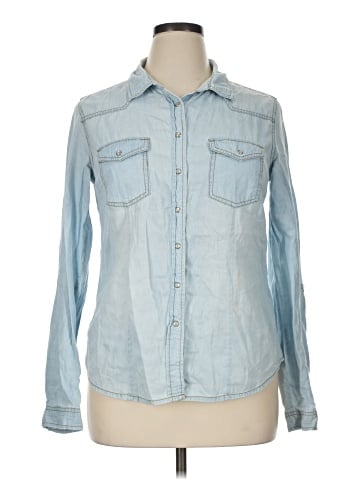 YMI Long Sleeve Button-Down Shirt (view 1)