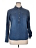 Westbound 100% Cotton Blue Long Sleeve Button-Down Shirt Size L - photo 1