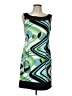 Connected Apparel Graphic Green Cocktail Dress Size 12 Petite - photo 1