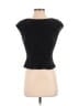 BIEFF BASIX 100% Silk Black Short Sleeve Top Size 6 - photo 1